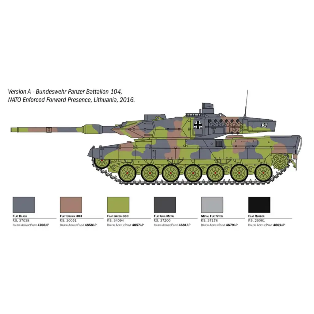 Italeri 1/35 Leopard 2A6 tank makett kép 3
