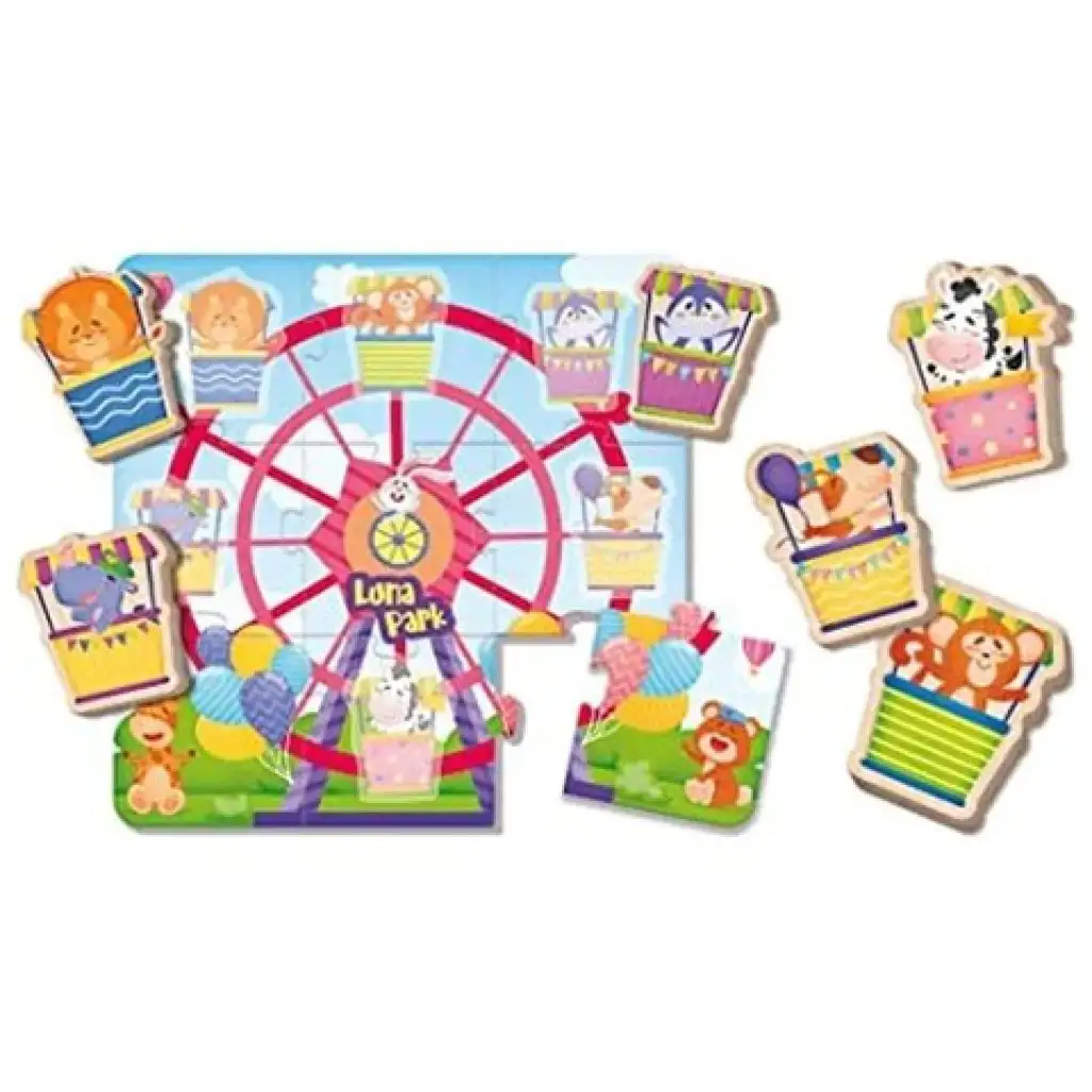 Montessori baby fa puzzle - Vidámpark kép 2