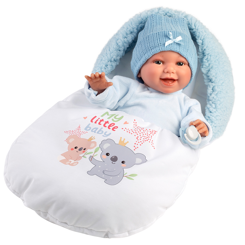 Llorens: Liam 38cm-es síró baba hálózsákkal