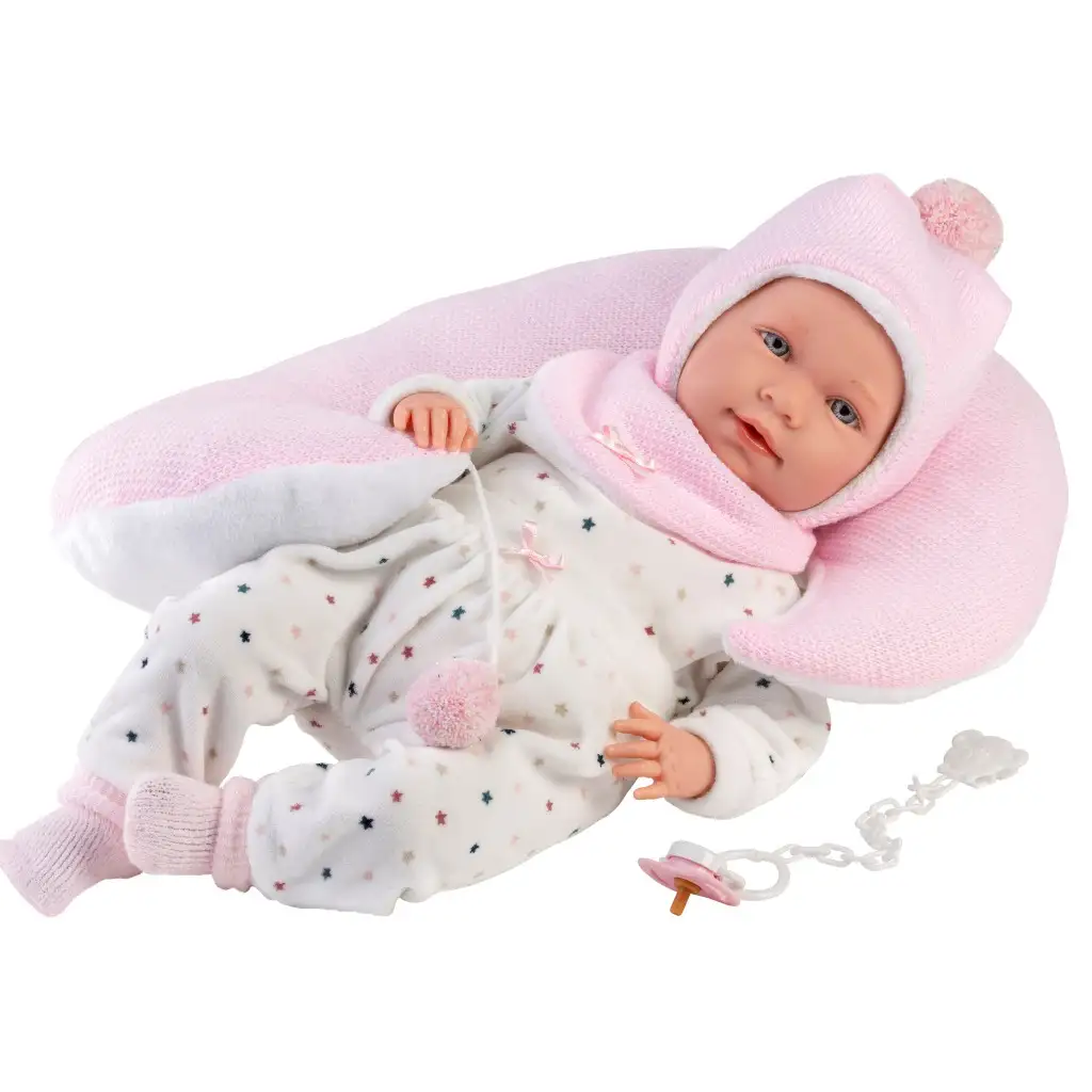 Llorens: Mimi 42cm-es baba hanggal, pocak párnával kép 2