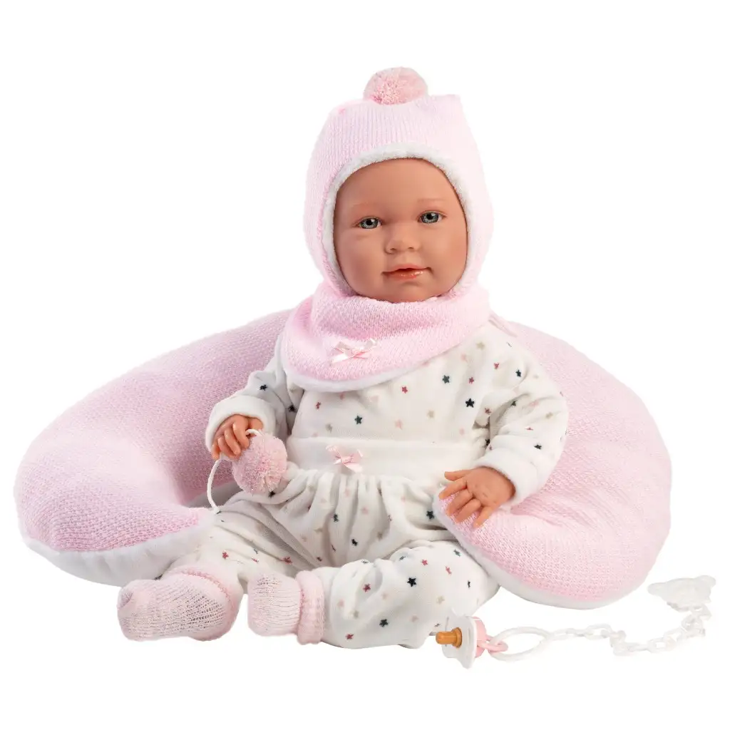 Llorens: Mimi 42cm-es baba hanggal, pocak párnával