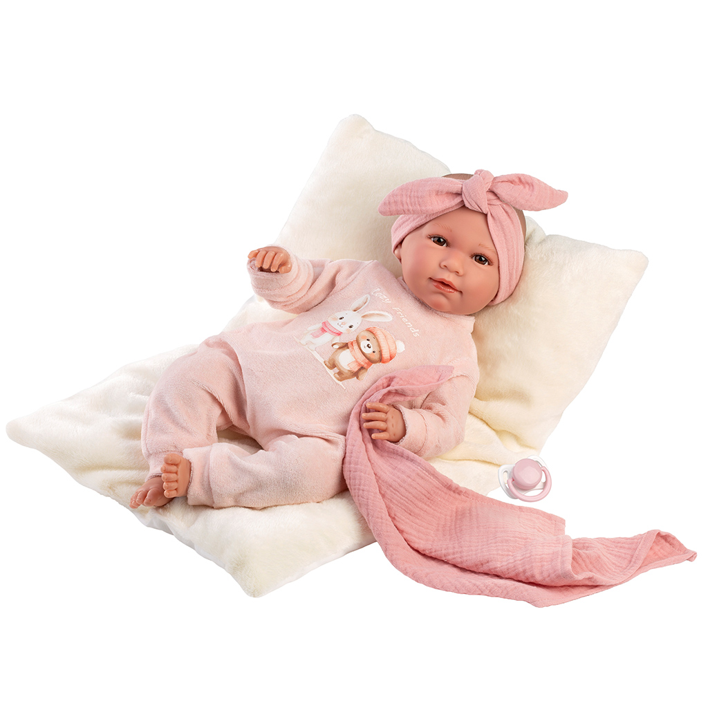 Llorens: Mimi 42cm-es síró baba párnával és takaróval kép 2
