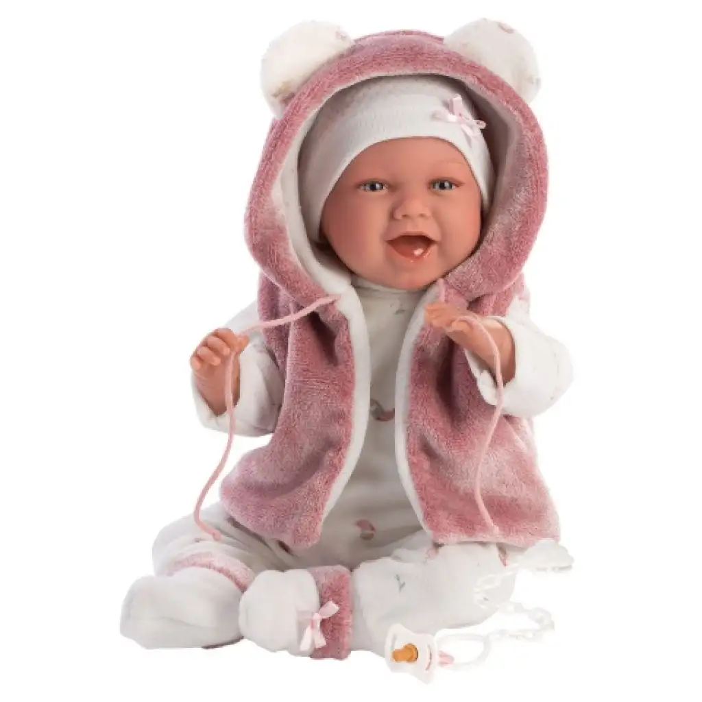 Llorens: Mimi újszülött lány baba nevető funkcióval 42cm-es kép 5