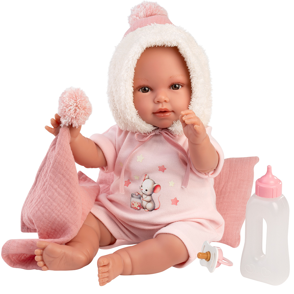 Llorens: Olivia 38cm-es síró baba takaróval kép 2