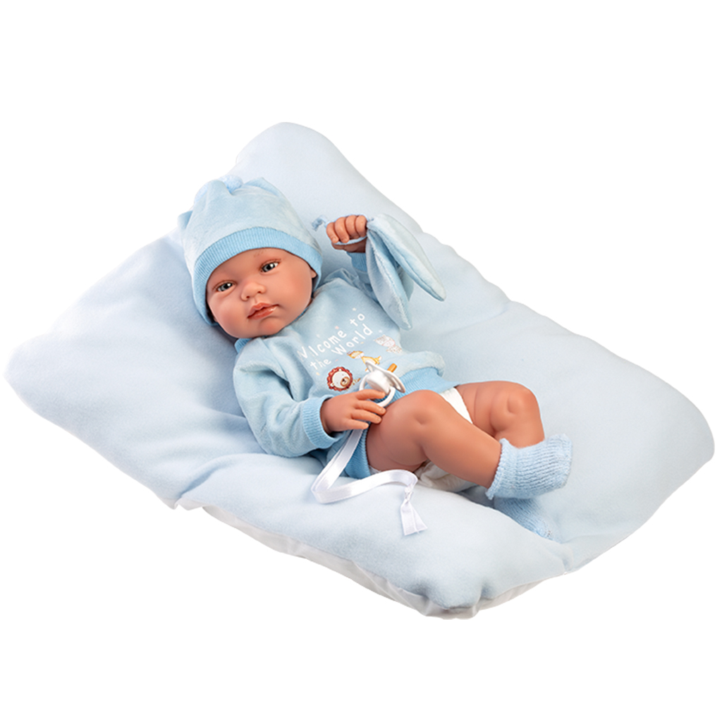 Llorens: Tino 43cm-es újszülött baba párnával