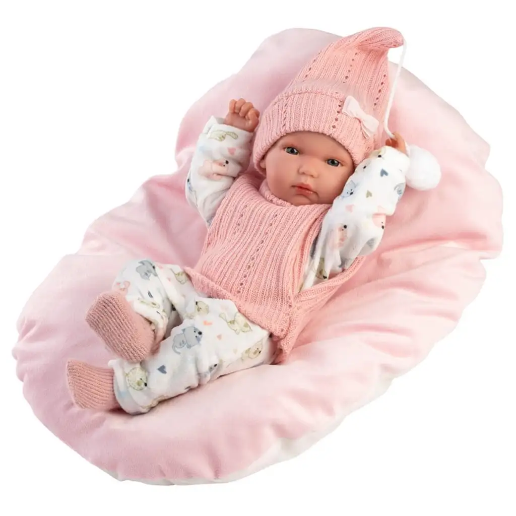 Llorens: Bimba újszülött baba párnával 35cm kép 3