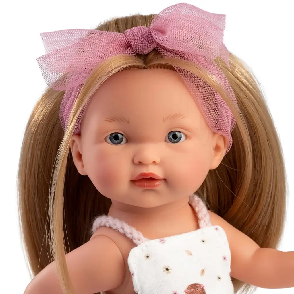 Llorens: Valeria 28cm-es baba mintás szoknyában kép 4