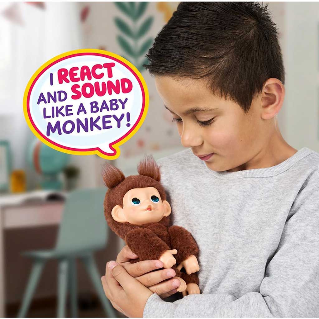 Little Live Pets: Mini Maki Chikki Cherry interaktív barna majom kép 3