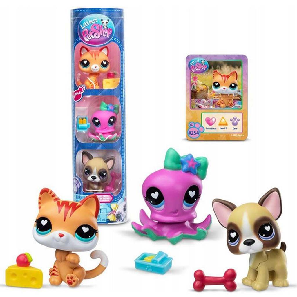 Littlest Pet Shop: Cica, polip, kutyus 3db-os figura csomag 4. széria kép 1