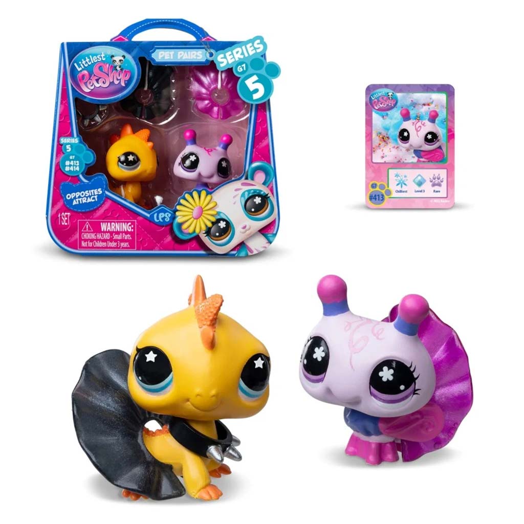 Littlest Pet Shop: Dupla kisállat figura csomag S5 - Méhecske és Leguán kép 2
