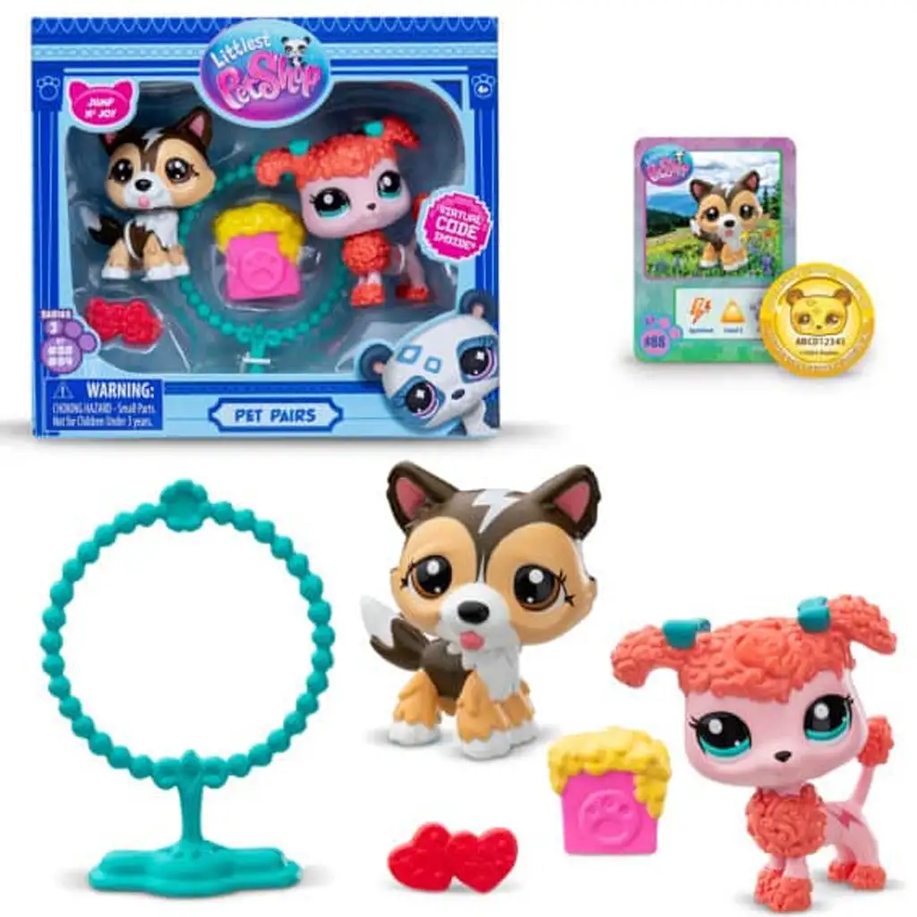 Littlest Pet Shop: Petfluencers kutyusok 2db-os figura szett - Jump and joy 2.széria kép 1