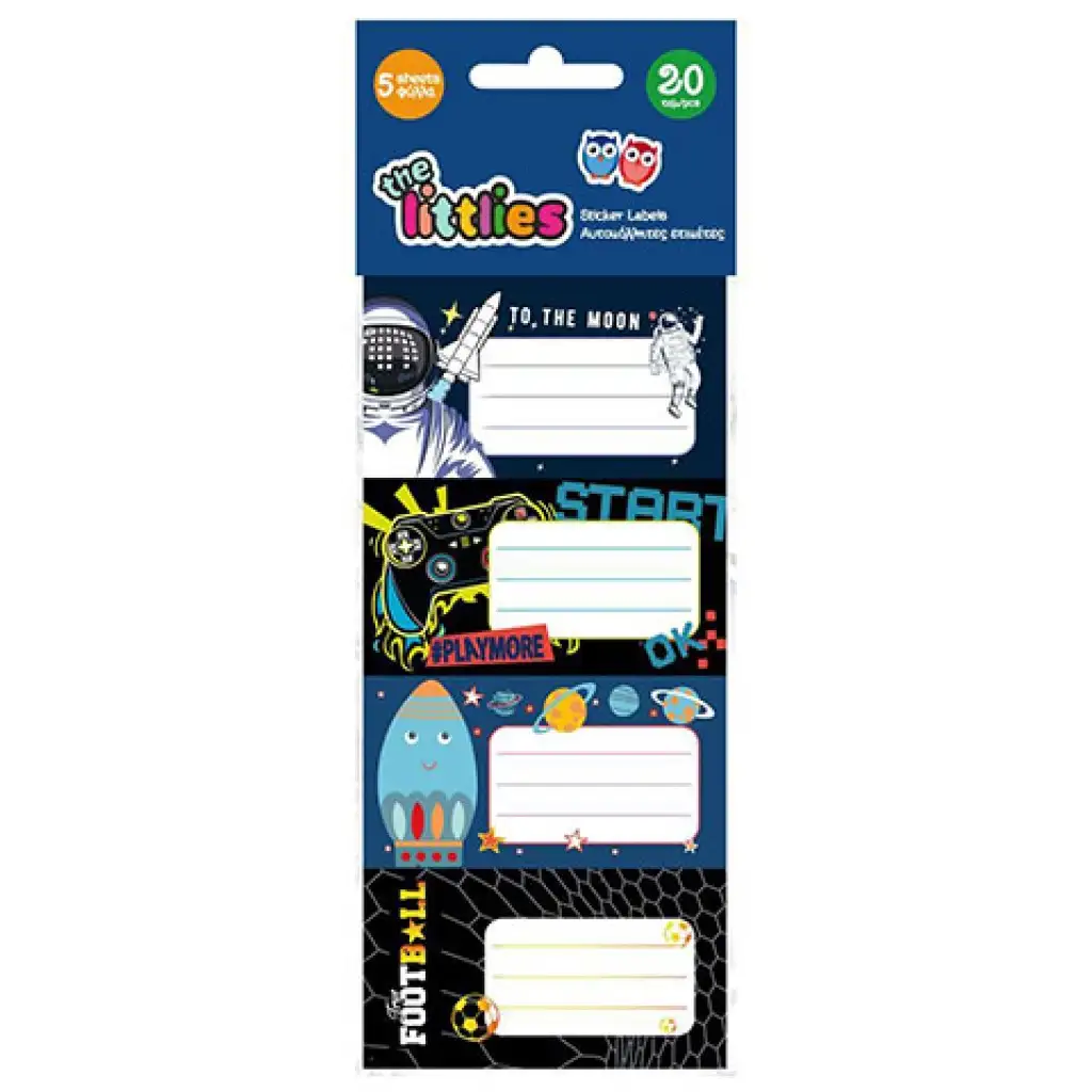 Luna fiús füzetcímke 20db-s szett