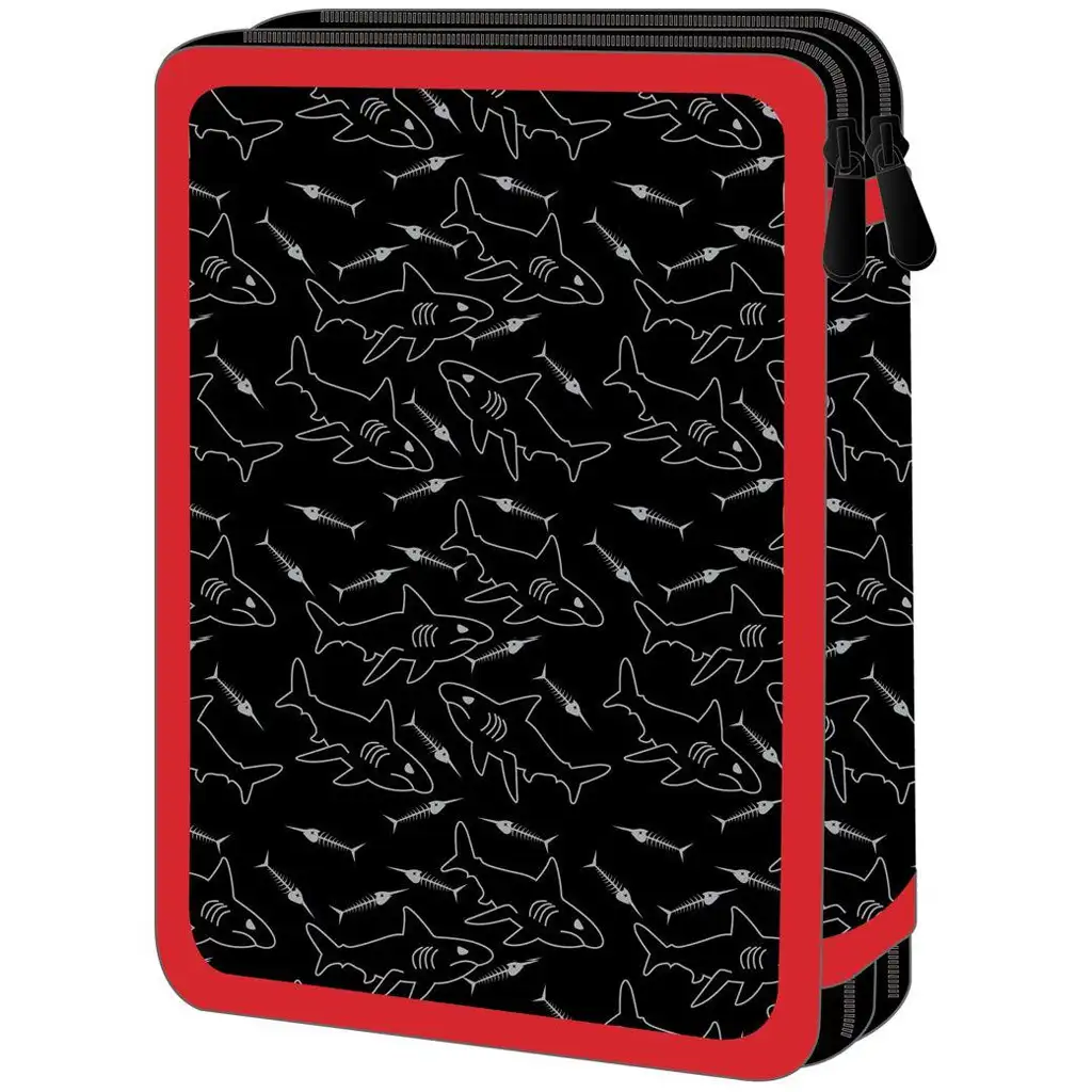 Luna: Must Team Cápás 2 szintes töltött tolltartó kép 2