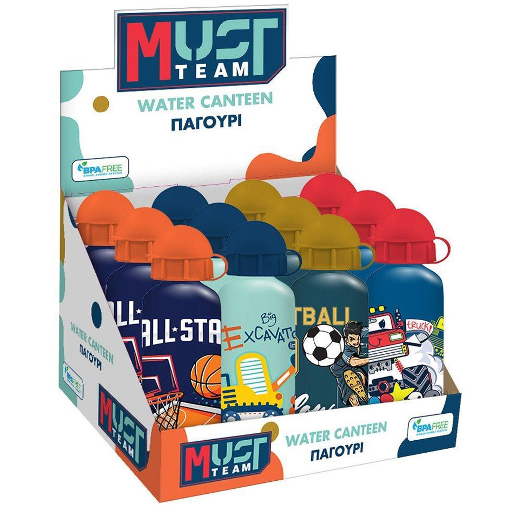 Luna: Must Team fiús alumínium kulacs többféle változatban 500ml 1db