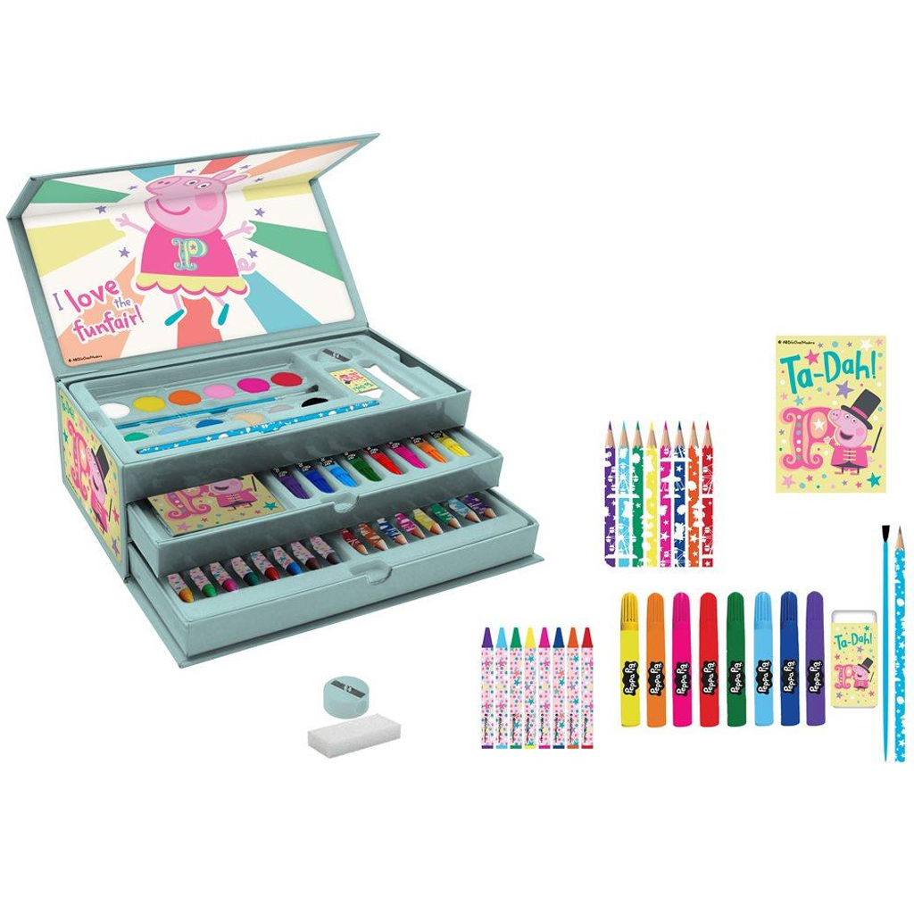 Luna: Peppa malac 52db-os kreatív szett bőröndben kép 3