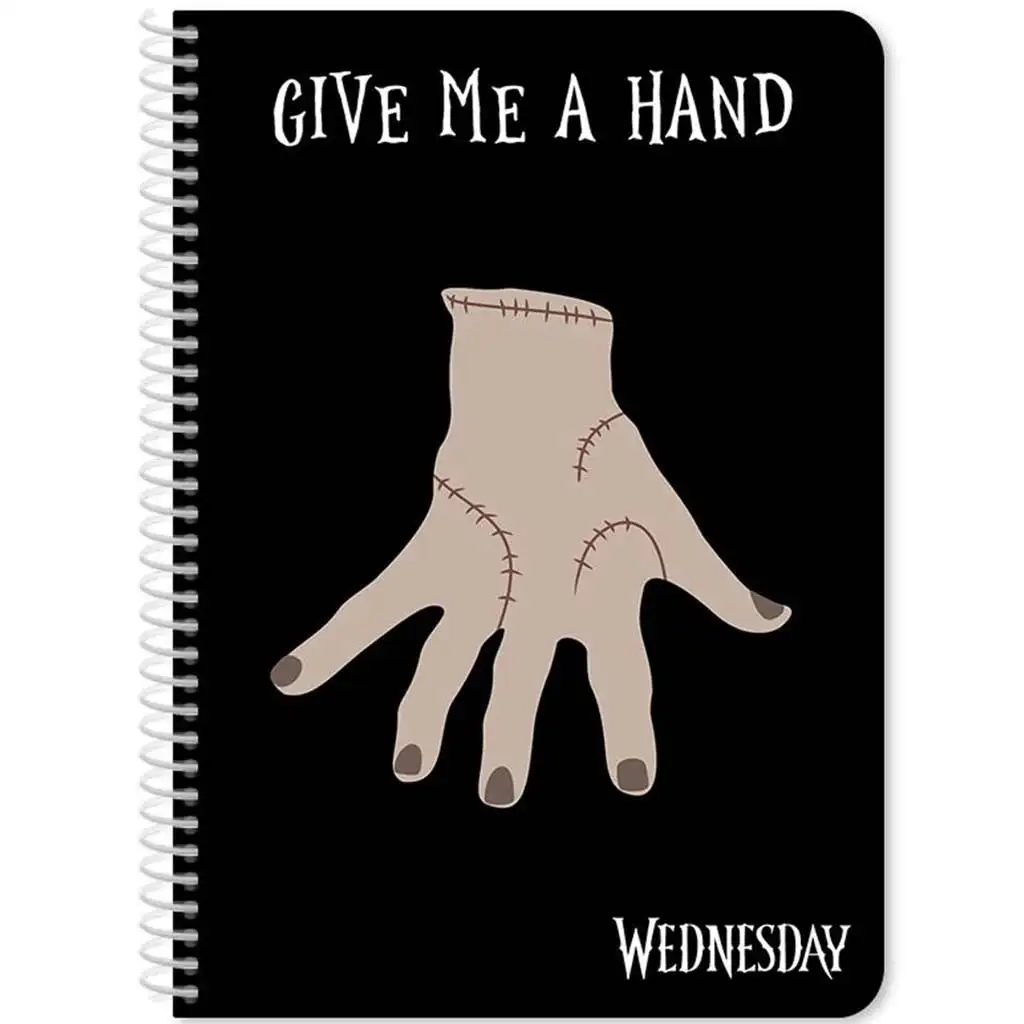 Wednesday vonalas spirálfüzet 60 lapos 17x25cm kétféle változatban 1db kép 2