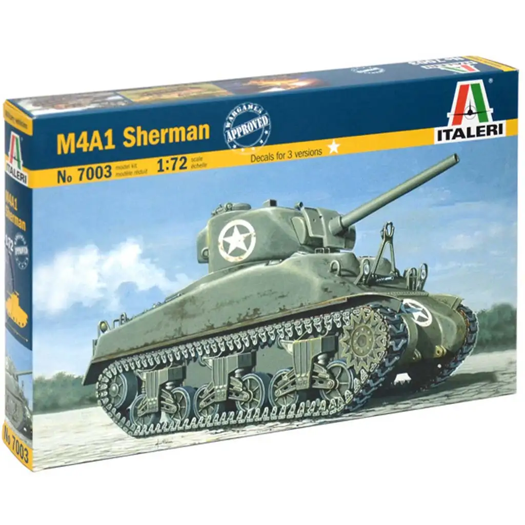 Italeri 1/72 M4A1 Sherman tank makett