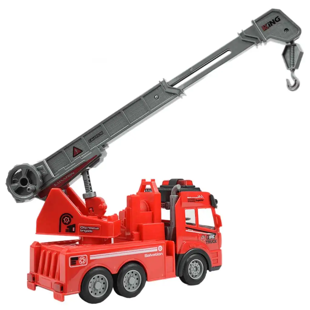 RC Távirányítós darus tűzoltóautó fényeffektekkel 1/43-as méretarány 27 MHz 20cm kép 3