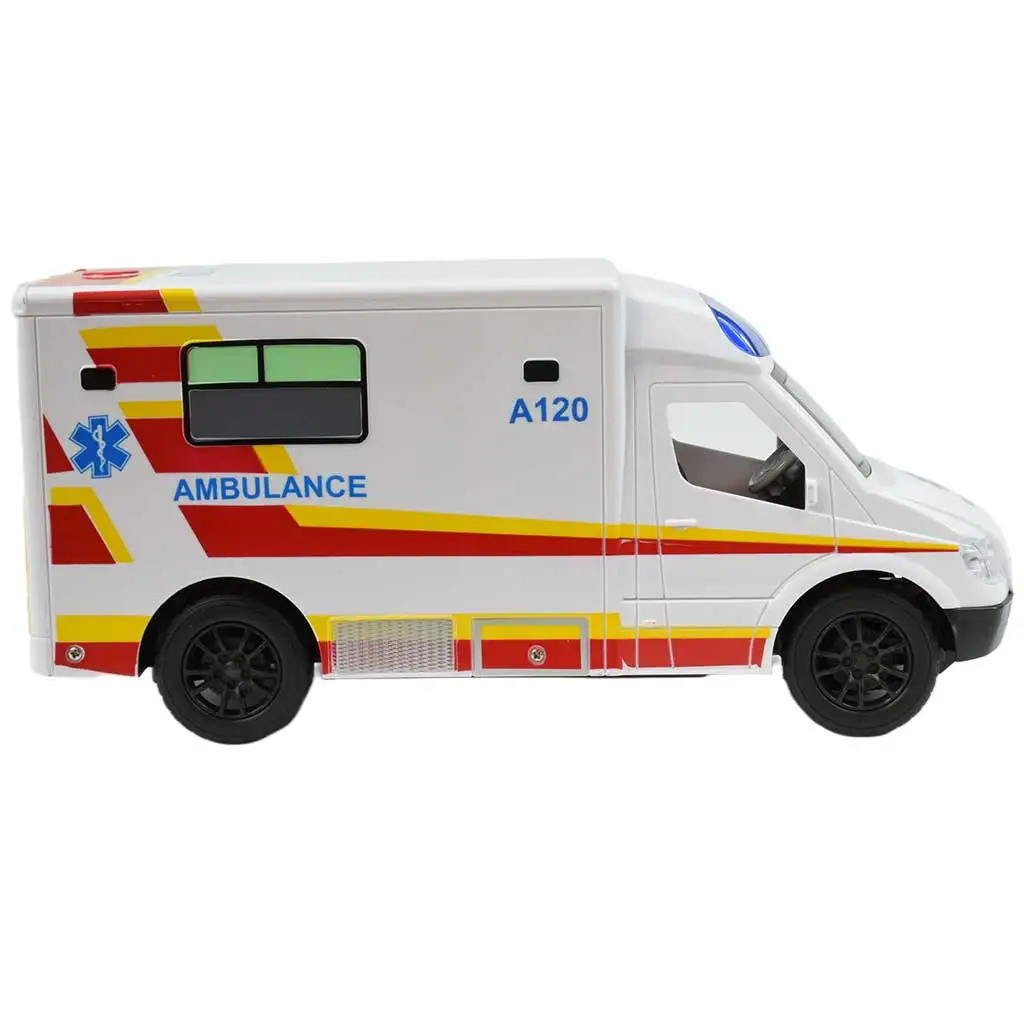 RC Távirányítós fehér Ambulance mentőautó fényeffektekkel 2,4GHz 1/12-es méretarány 30cm kép 4