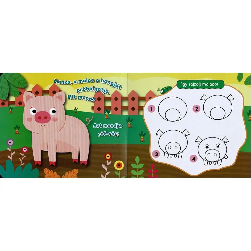 Mágnestábla - Rajzolj mókás tanyasi állatokat kép 3