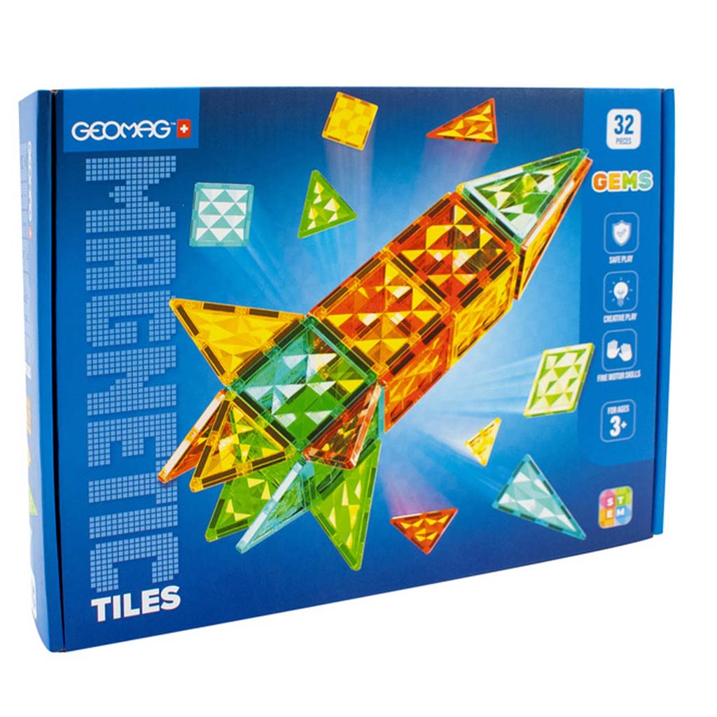 Geomag: Magnetic Tiles Gems Rocket 32db-os rakéta készlet