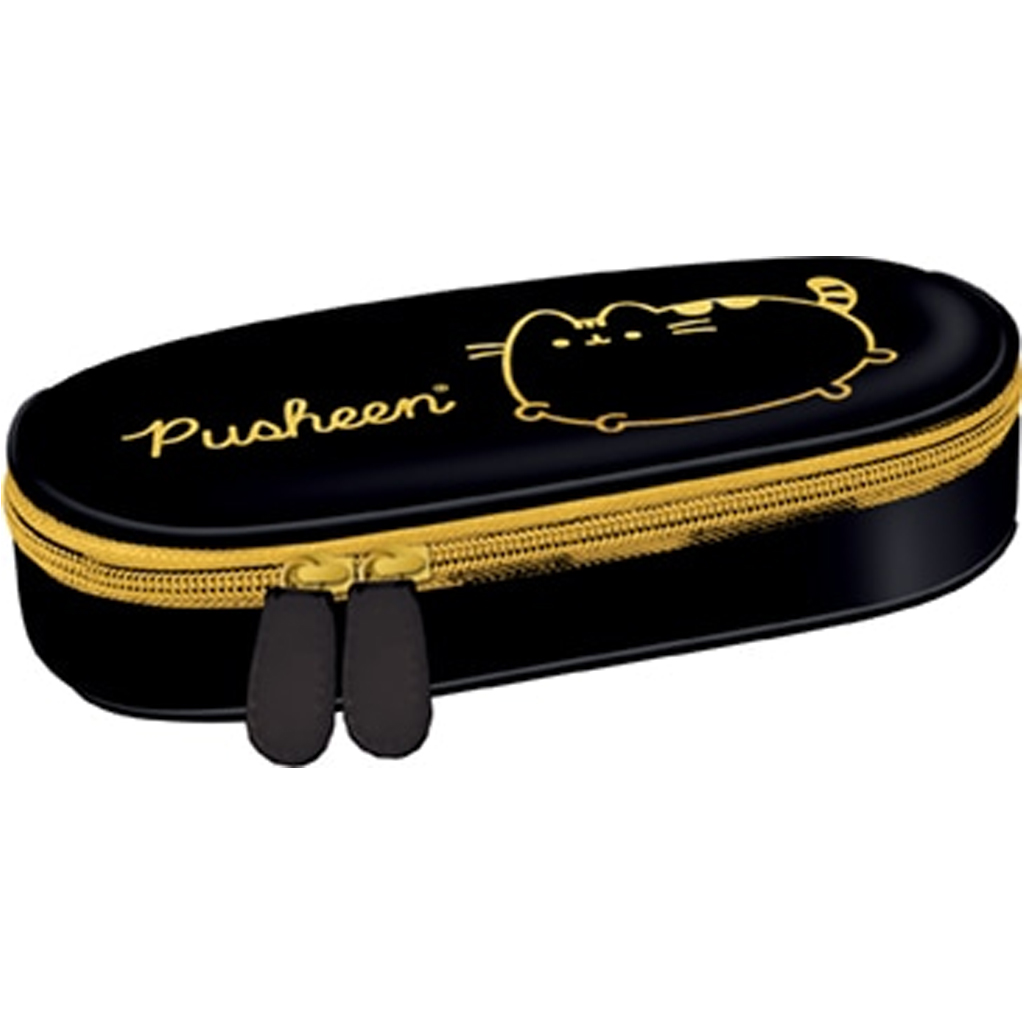 Pusheen gold ovális tolltartó 20,5x9,5x5cm