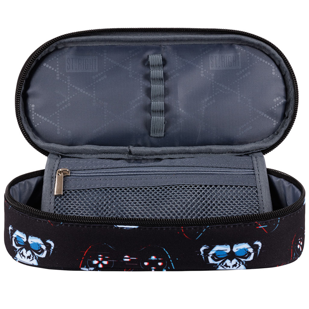 St.Right: Blue Gamer fekete-kék színű ovális tolltartó 23cm kép 2