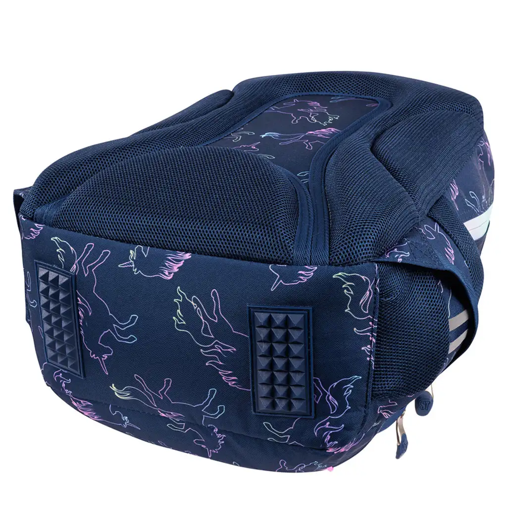 St.Right Dream unikornis háromrekeszes iskolatáska, hátizsák 39x27x17cm kép 5