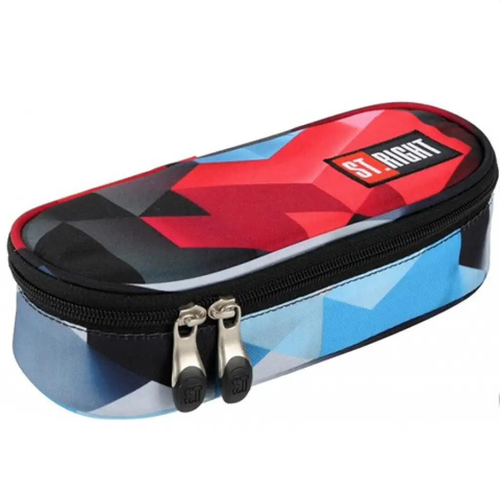 St.Right színes 3D mintás ovális tolltartó 23cm