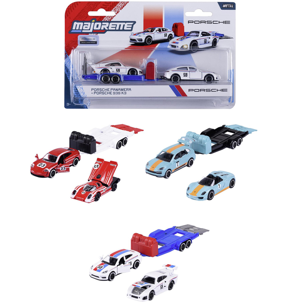 Majorette: Porsche Motorsport kisautó utánfutóval többféle változatban 1db - Simba Toys kép 1