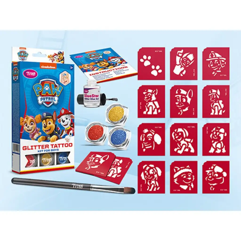 TyToo: Mancs Őrjárat Fiús csillámtetoválás szett kép 2