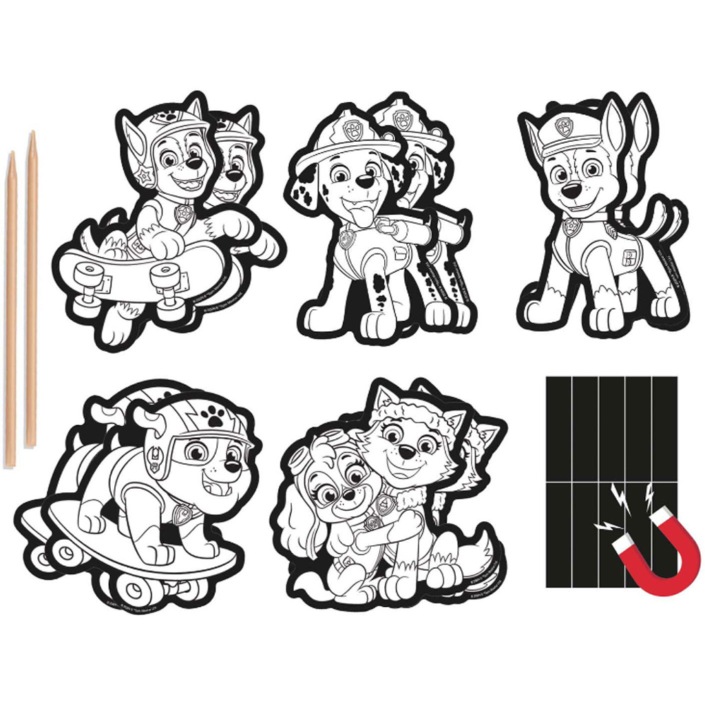 Mancs őrjárat képkarcoló hűtőmágnes 10db-os kreatív szett kép 2