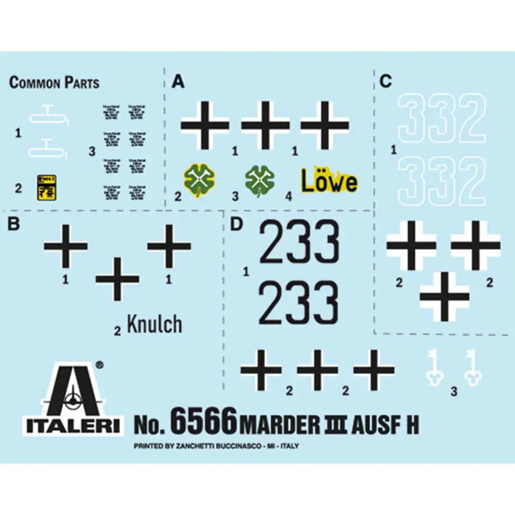 Italeri 1/35 Marder III Ausf. H Sd.Kfz.138 tank makett kép 2