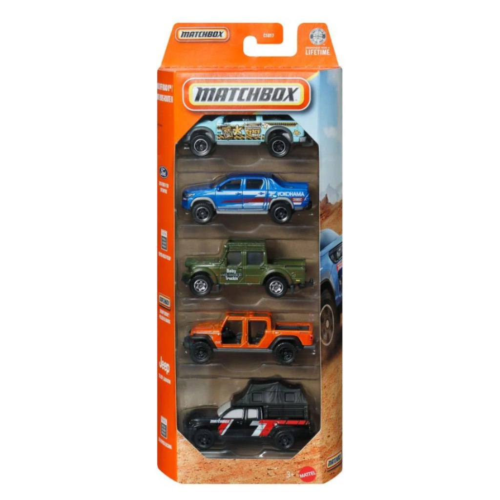 Matchbox: Off Road Camping 5db-os kisautó szett 1/64 - Mattel