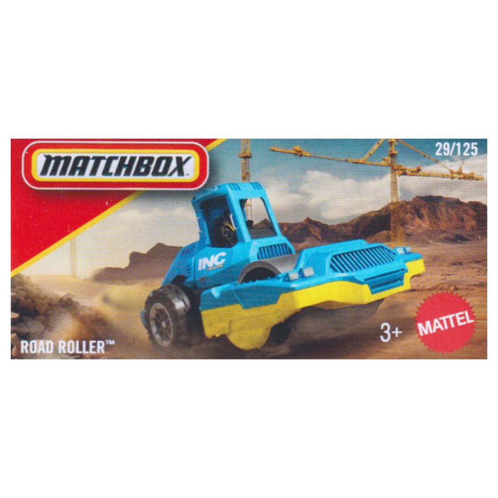 Matchbox Road Roller kék kisautó 1/64 – Mattel