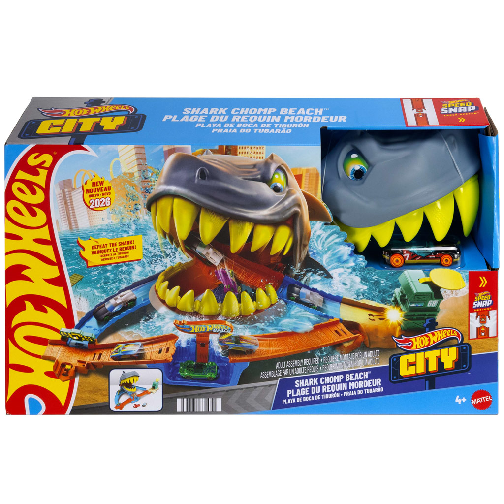 Hot Wheels: Cápatámadás pályaszett kisautóval - Mattel