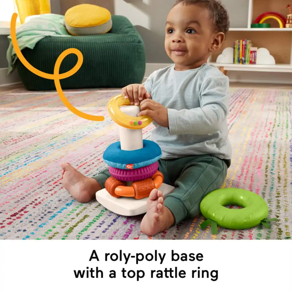 Fisher-Price: Sensory Rock-A-Stack™ gyűrűpiramis - Mattel kép 3