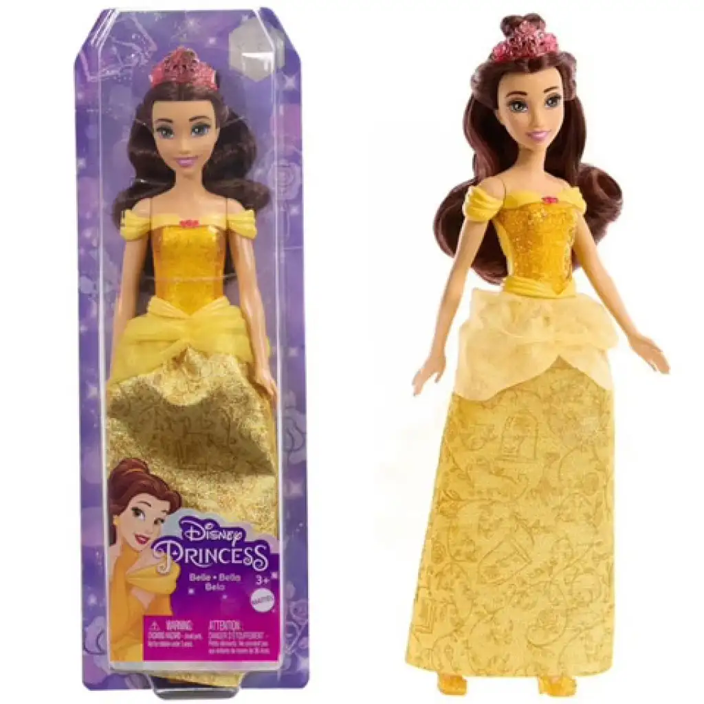 Disney Hercegnők: Csillogó Belle hercegnő baba - Mattel