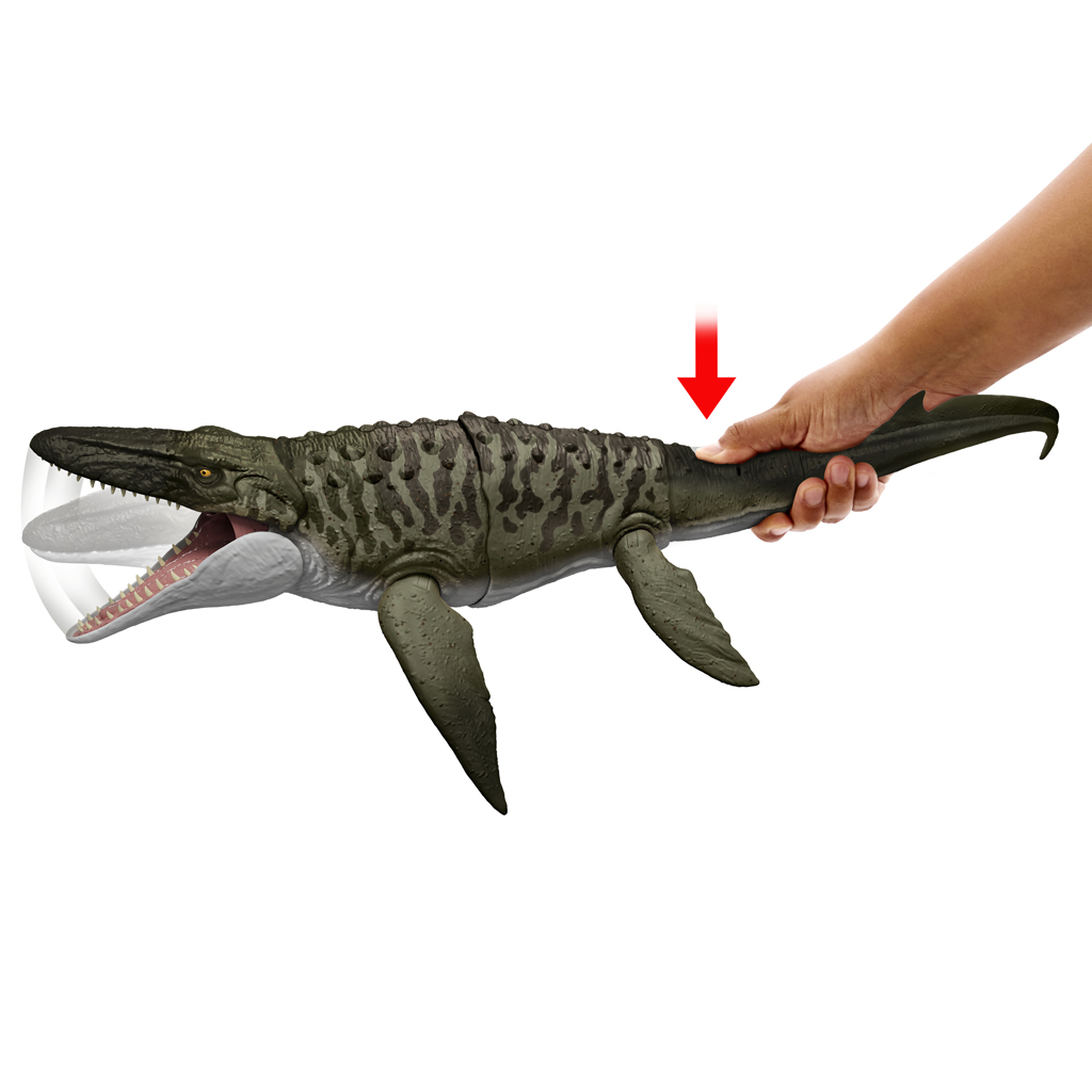 Jurassic World: Újjászületés – Bite 'N Blast Mosasaurus figura - Mattel kép 4