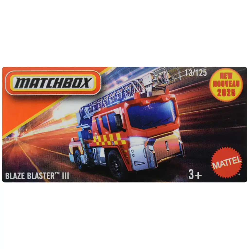 Matchbox: Papírdobozos Blaze Blaster III tűzoltóautó 1/64 - Mattel