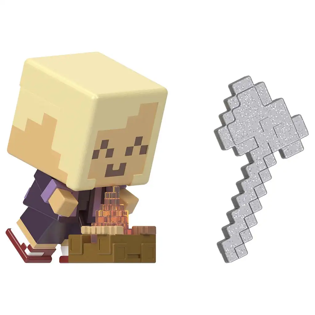 Minecraft: Reveal Aranyszőke Hajós minifigura sárga kard alakú tárolóban - Mattel kép 3