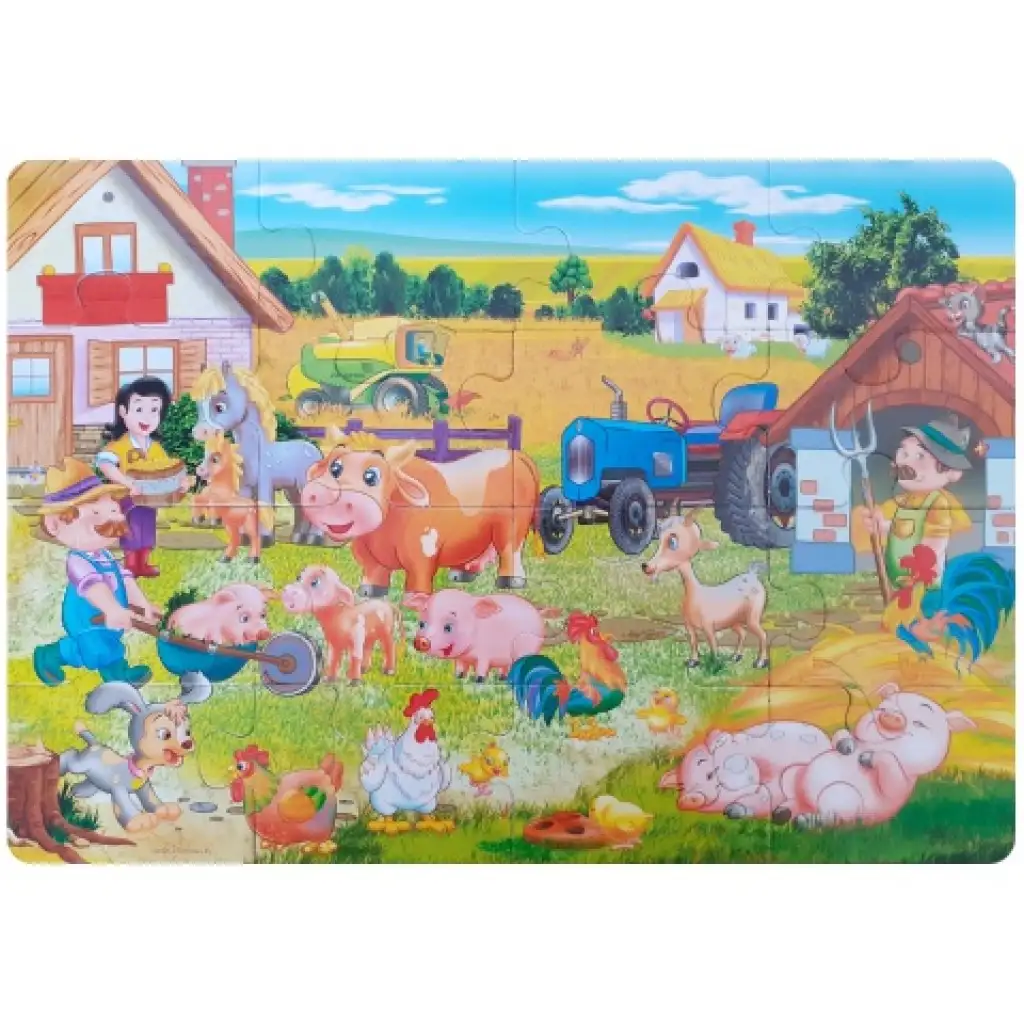 Maxi puzzle Farm állatokkal - D-Toys kép 2