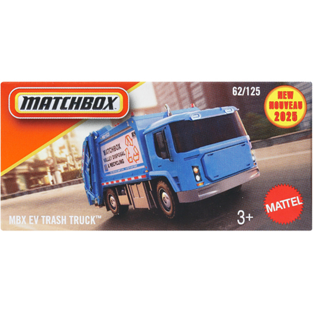 Matchbox: Papírdobozos MBX EV Trash Truck kisautó 1/64 - Mattel