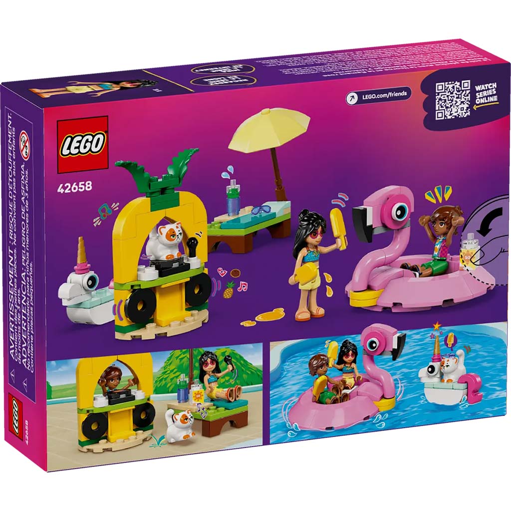 LEGO® Friends: Medencés buli flamingóval és egyszarvúval (42658) kép 2