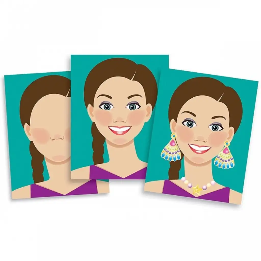 Melissa & Doug: Készíts arcot matricás kreatív szett kép 4