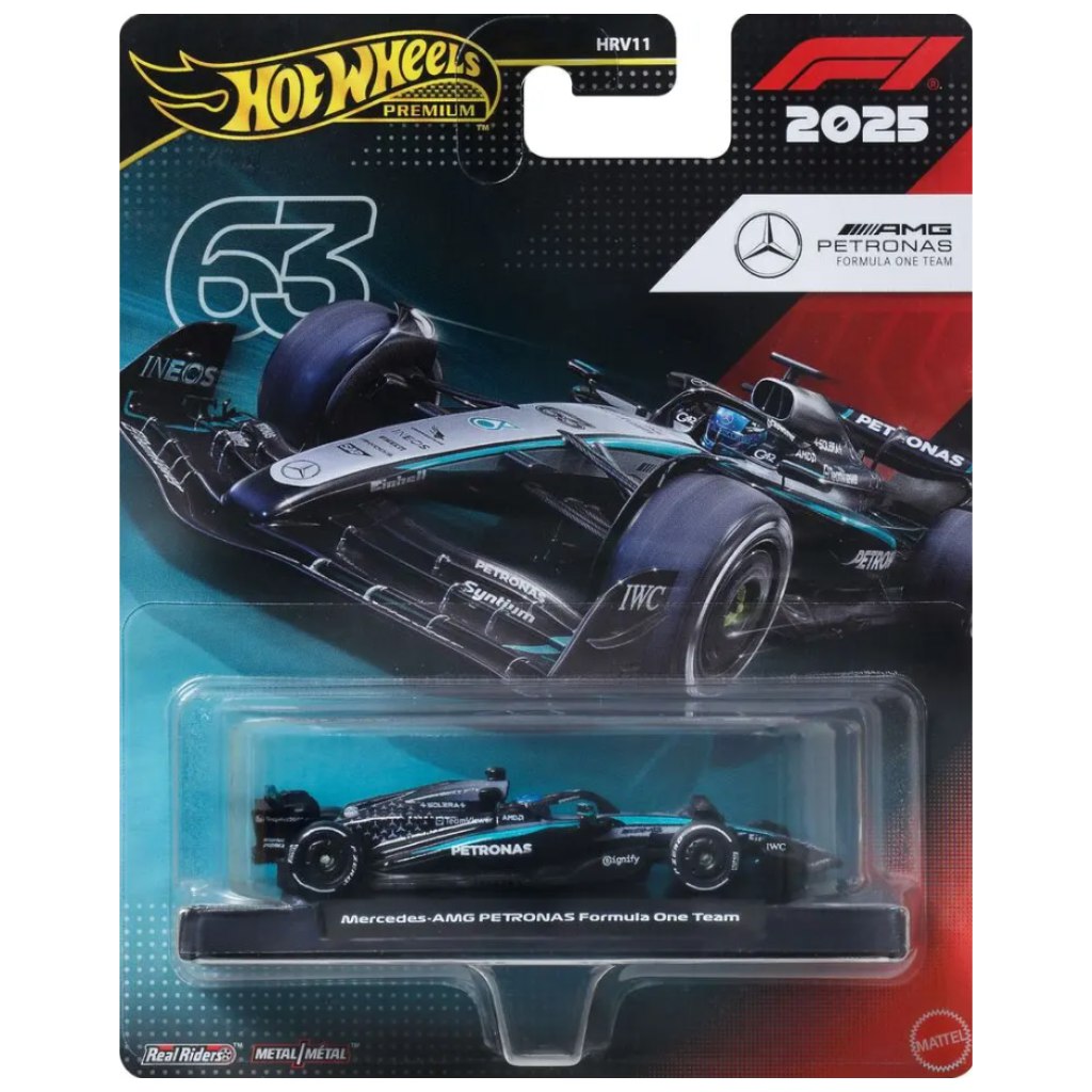 Hot Wheels Premium: Mercedes-AMG Petronas Formula 1 team No.:63 kisautó 1/64 - Mattel