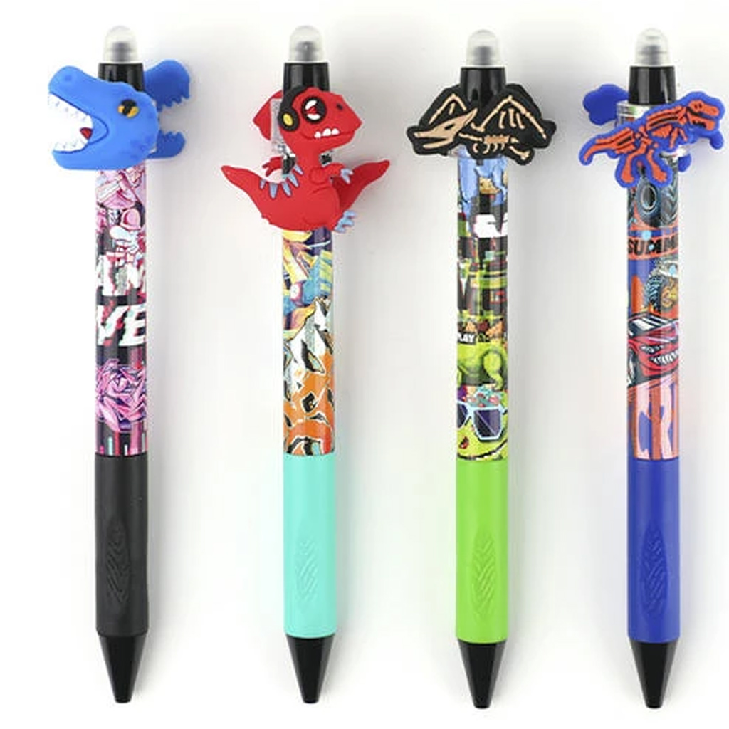 Nebulo: Mérges dinó radírozható nyomógombos zselés toll több változatban 1db