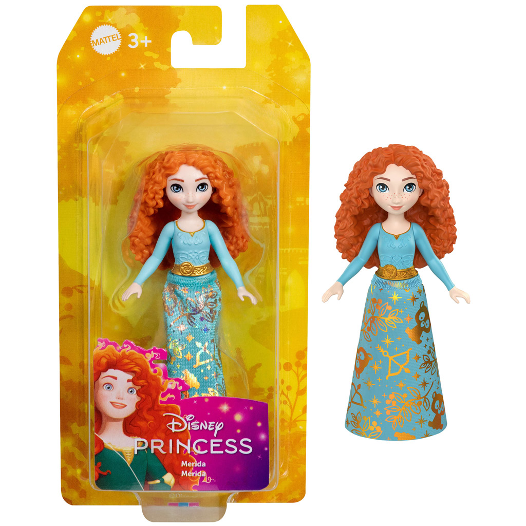 Disney hercegnők: Mini Merida hercegnő baba fények szoknyában - Mattel