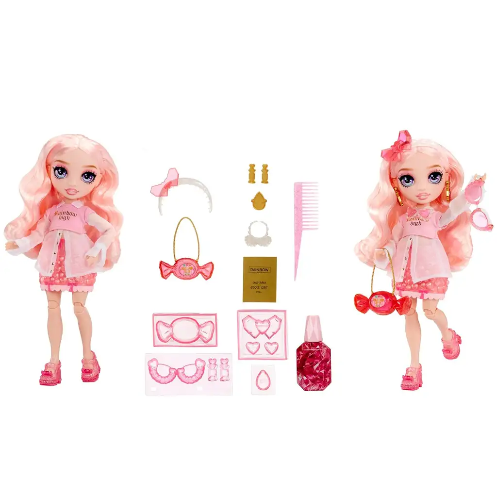 Rainbow Crystal Bella divatbaba csináld magad kiegészítőkkel kép 2