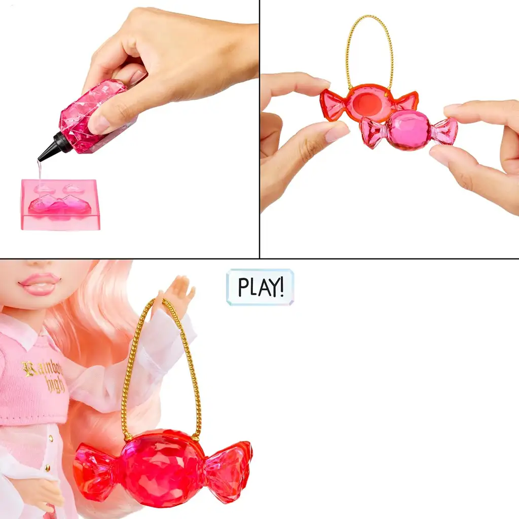 Rainbow Crystal Bella divatbaba csináld magad kiegészítőkkel kép 3